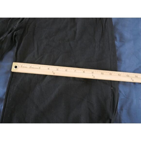 IZURIA | Black Geometric-Embroidered Drawstring Wide-Leg Linen-Blend Pants S - Picture 7 of 9